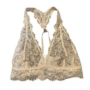 SAVAGE X Fenty Lace Racerback Bralette Blush Pink Size Small Rhianna NEW